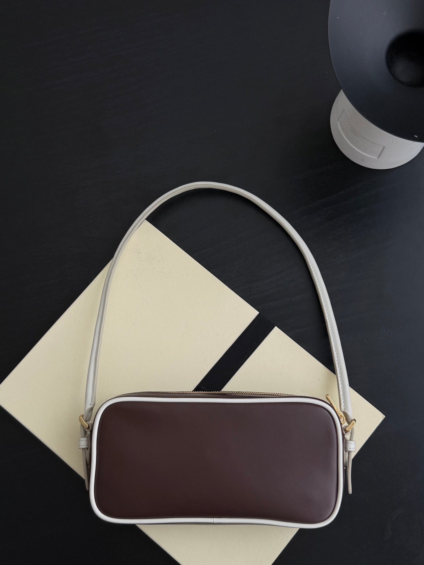 ＭＩ ＭＵ WANDER MATELASSÉ LEATHER TOTE BAG BROWN
