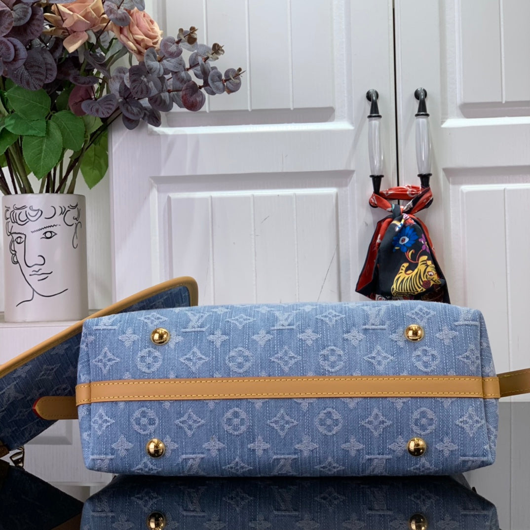 ＬＳ ＶＴＴＯＮ CARRYALL PM  MONOGRAM DENIM