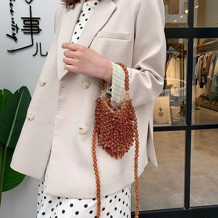 Classic Beaded Bridal Banquet Handbag