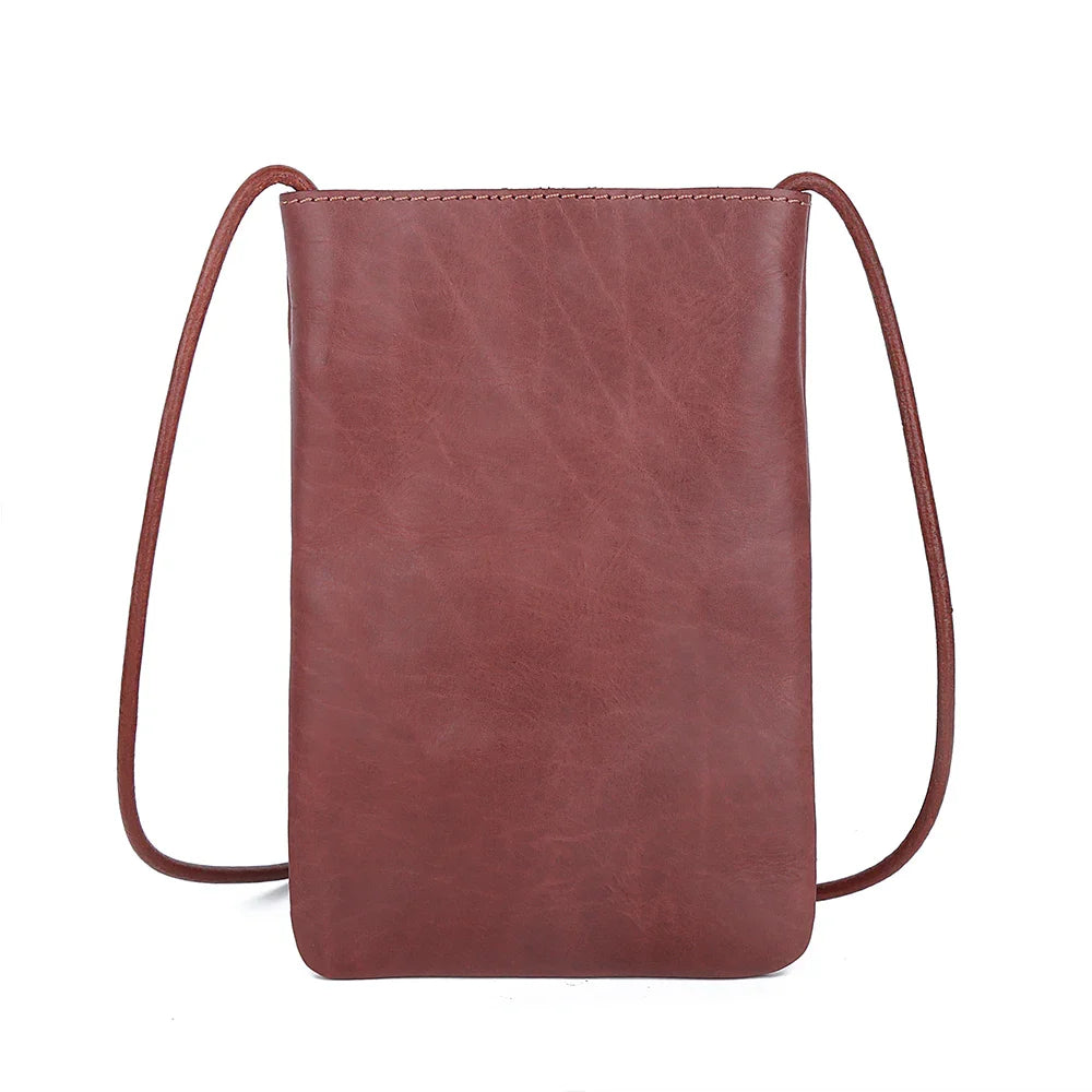 Leather Crossbody Beaded Bag for Women