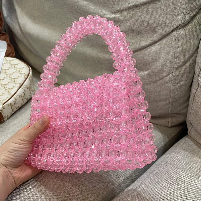 Luxury Fashionable Handcrafted Green Beaded Purse