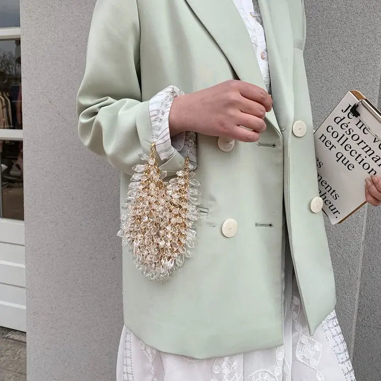 Classic Beaded Bridal Banquet Handbag