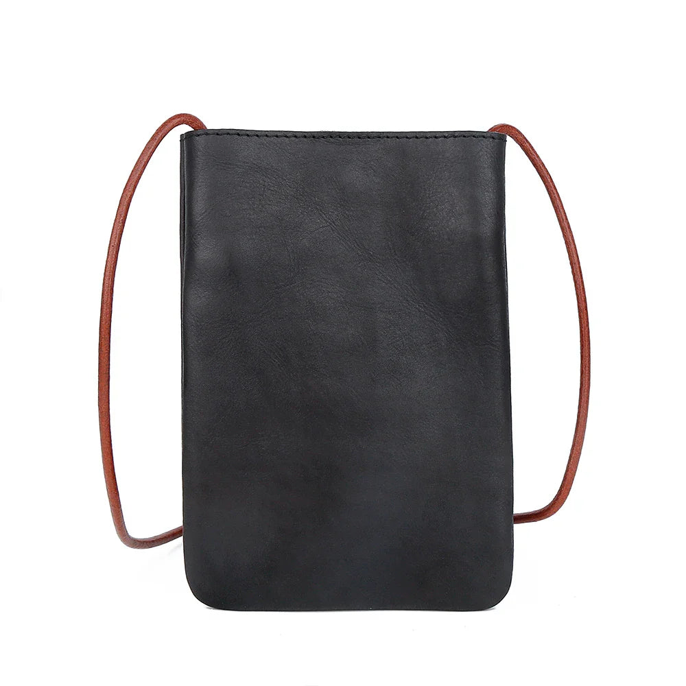 Leather Crossbody Beaded Bag for Women