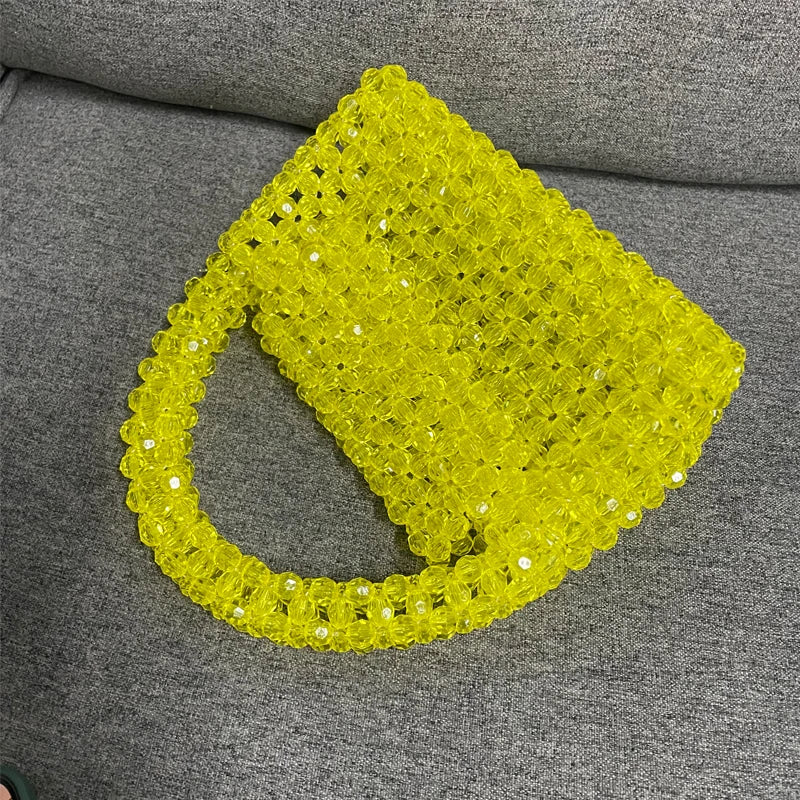 Luxury Fashionable Handcrafted Green Beaded Purse