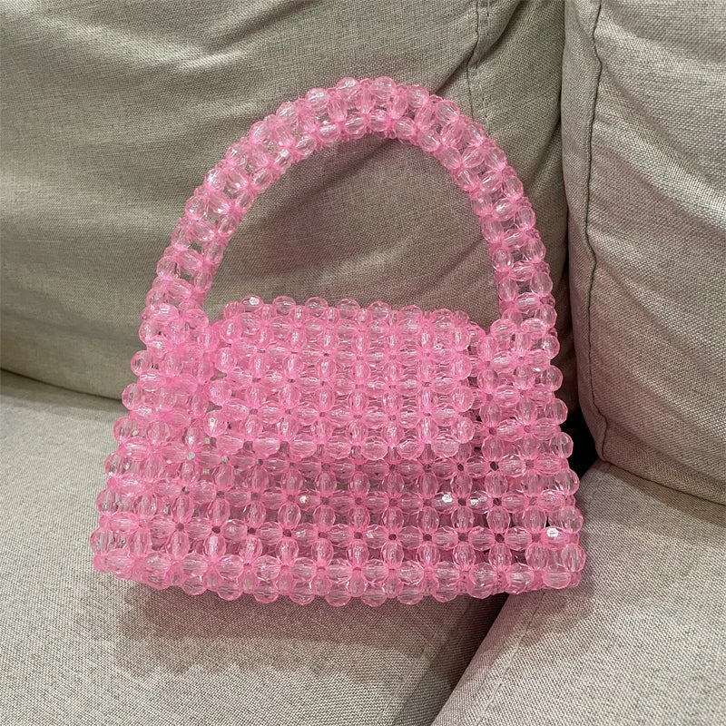 Luxury Fashionable Handcrafted Green Beaded Purse