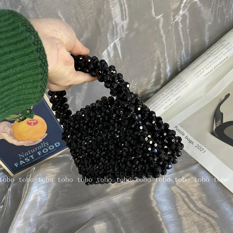 Luxury Fashionable Handcrafted Green Beaded Purse