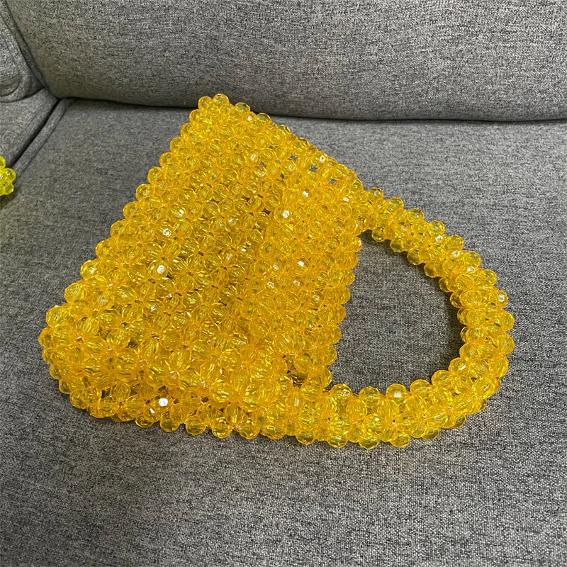 Luxury Fashionable Handcrafted Green Beaded Purse