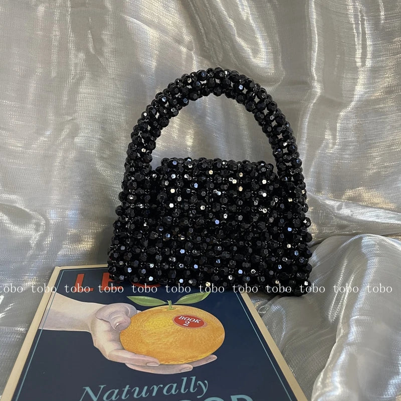 Luxury Fashionable Handcrafted Green Beaded Purse