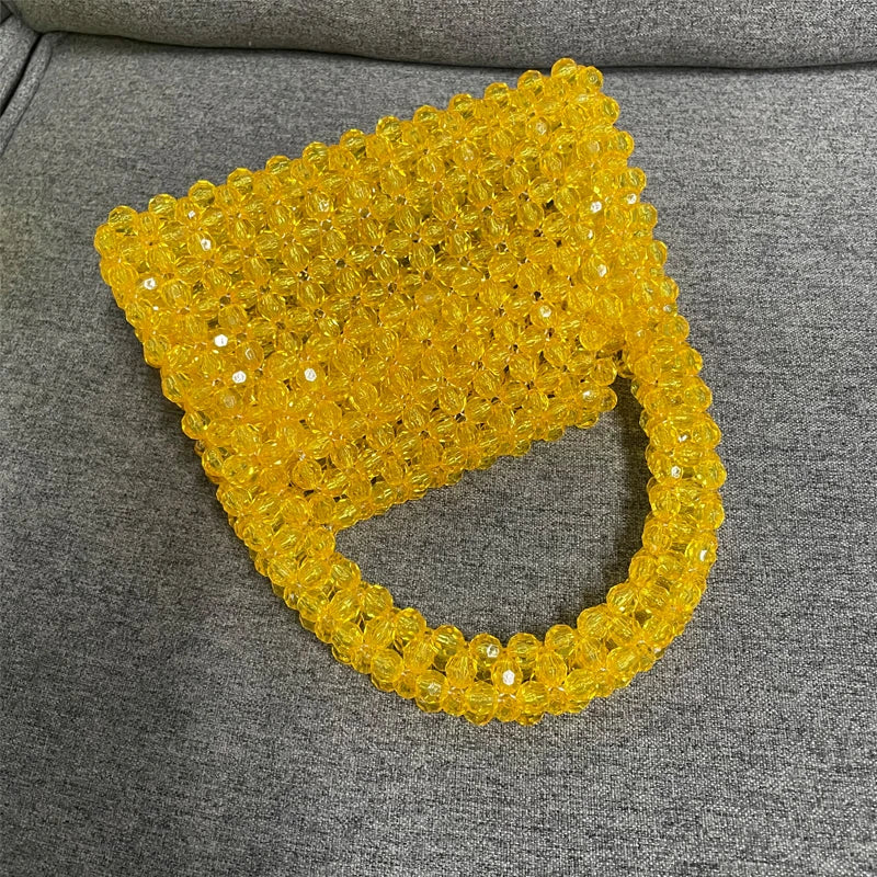 Luxury Fashionable Handcrafted Green Beaded Purse