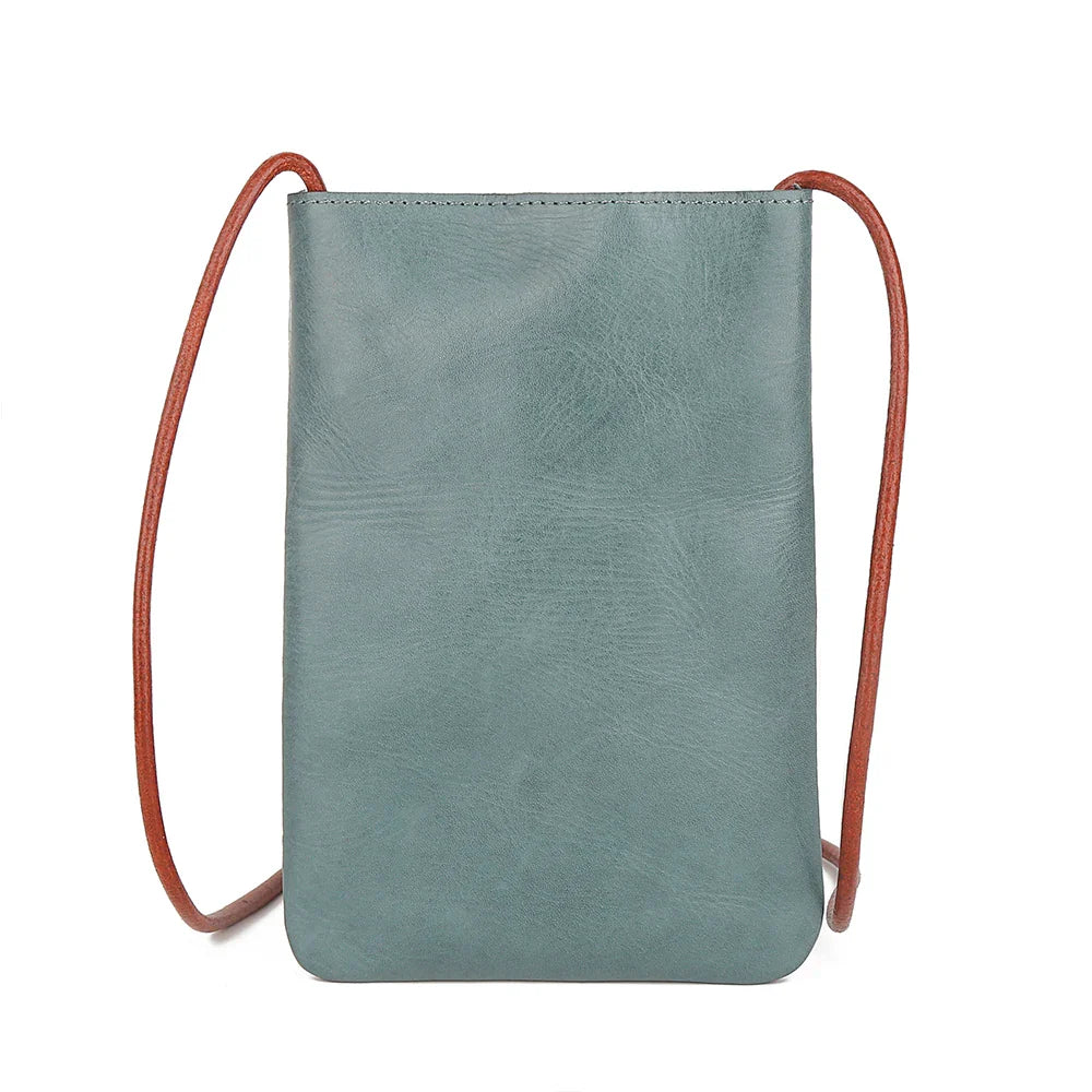 Leather Crossbody Beaded Bag for Women