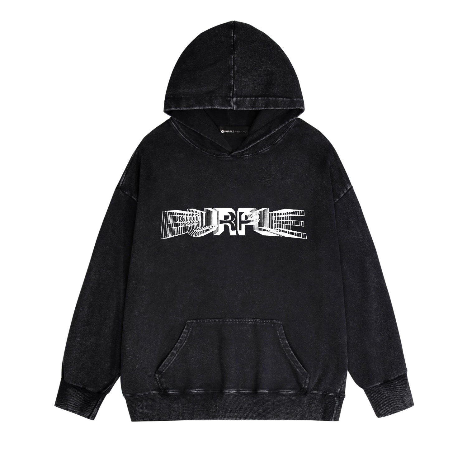 Purple Brand Distressed Hoodie Fashion Old Loose Hooded Sweater