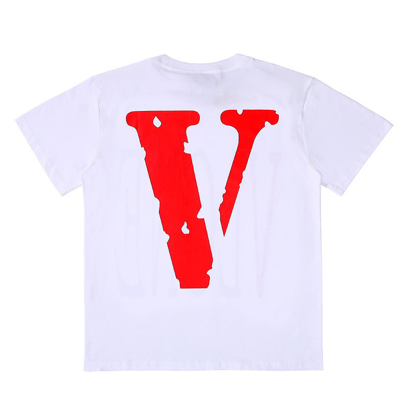 Vlone T Shirt Men'S And Women'S V Couple Wear Men'S And Women'S Round Neck Tee Short Sleeve T-Shirt