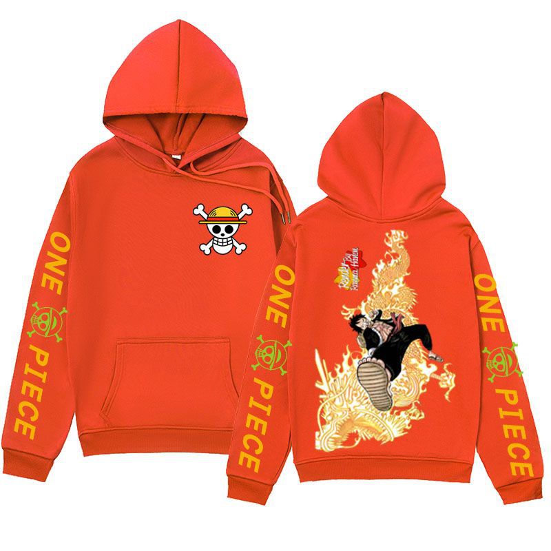 Anime Hoddies King of the Sea Sweater One Piece Anime Hoodie Luffy Coat