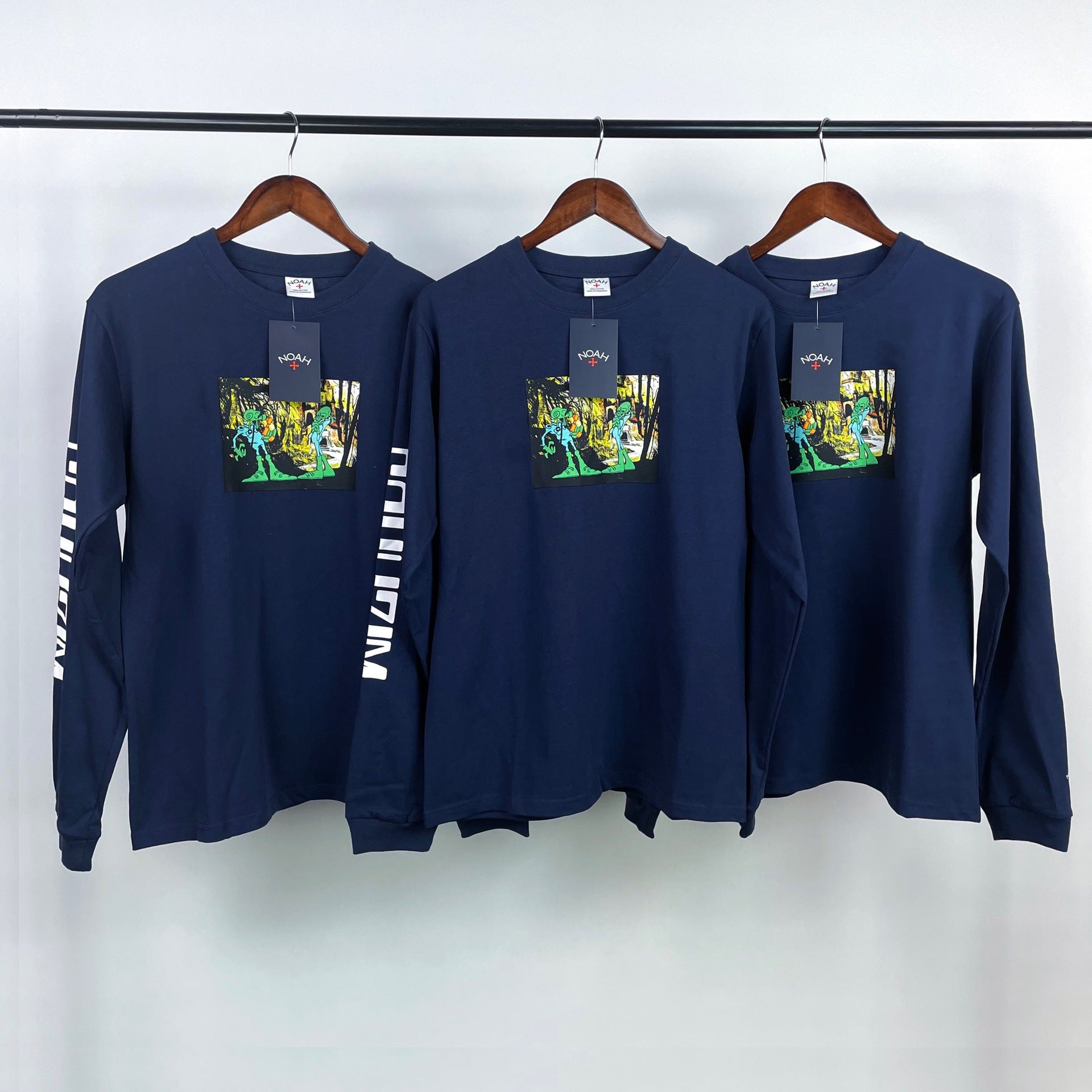 Noah Hoodie Noah X Wizards Max And Fritz Ls Tee Autumn Long Sleeve Letter Print