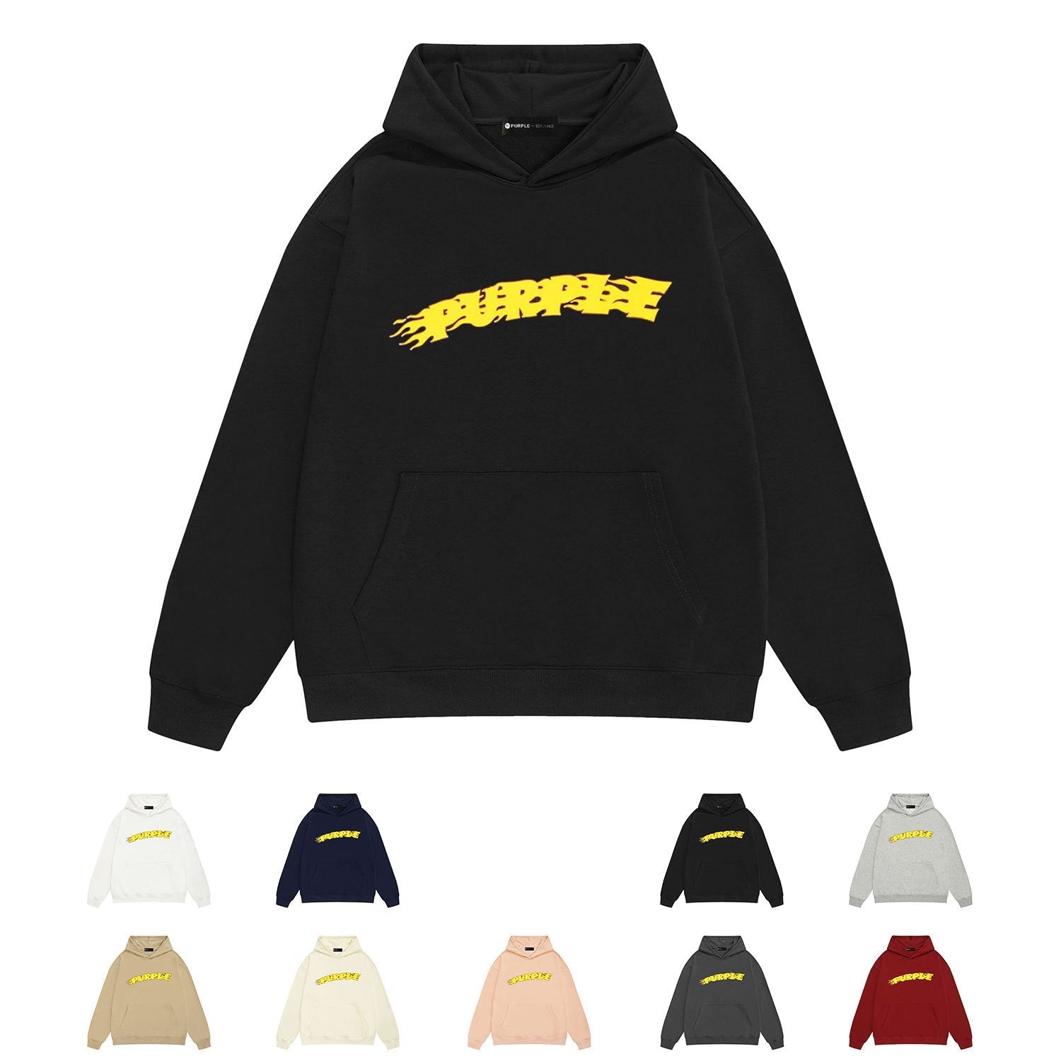Purple Brand Hoodie Fashion Loose Hooded Sweater