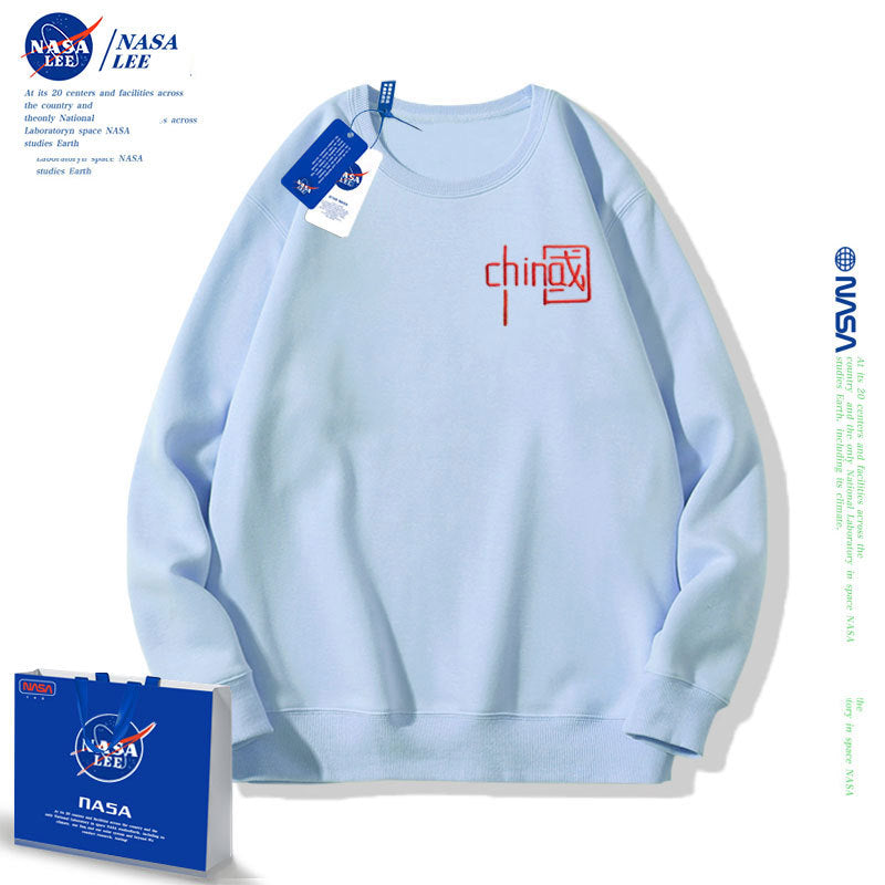 Nasa Children'S Hoodie Nasa Sweater Children'S Clothing Autumn Loose Round Collar Tide Boys And Girls Long Sleeve Base 2022 Spring And Autumn Sweater Wholesale