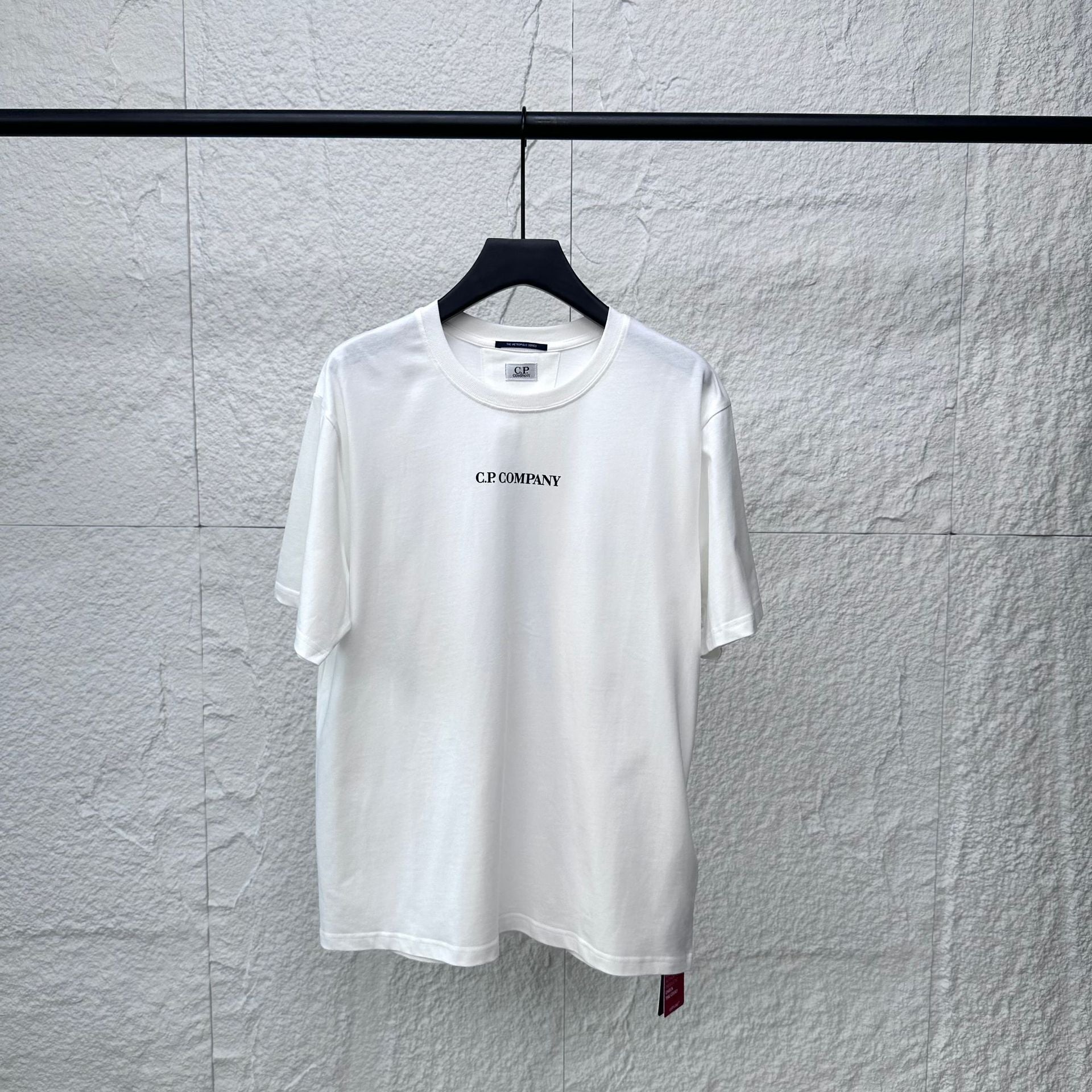 Cp Company T Shirts Embroidery Casual Crew Neck Short Sleeves