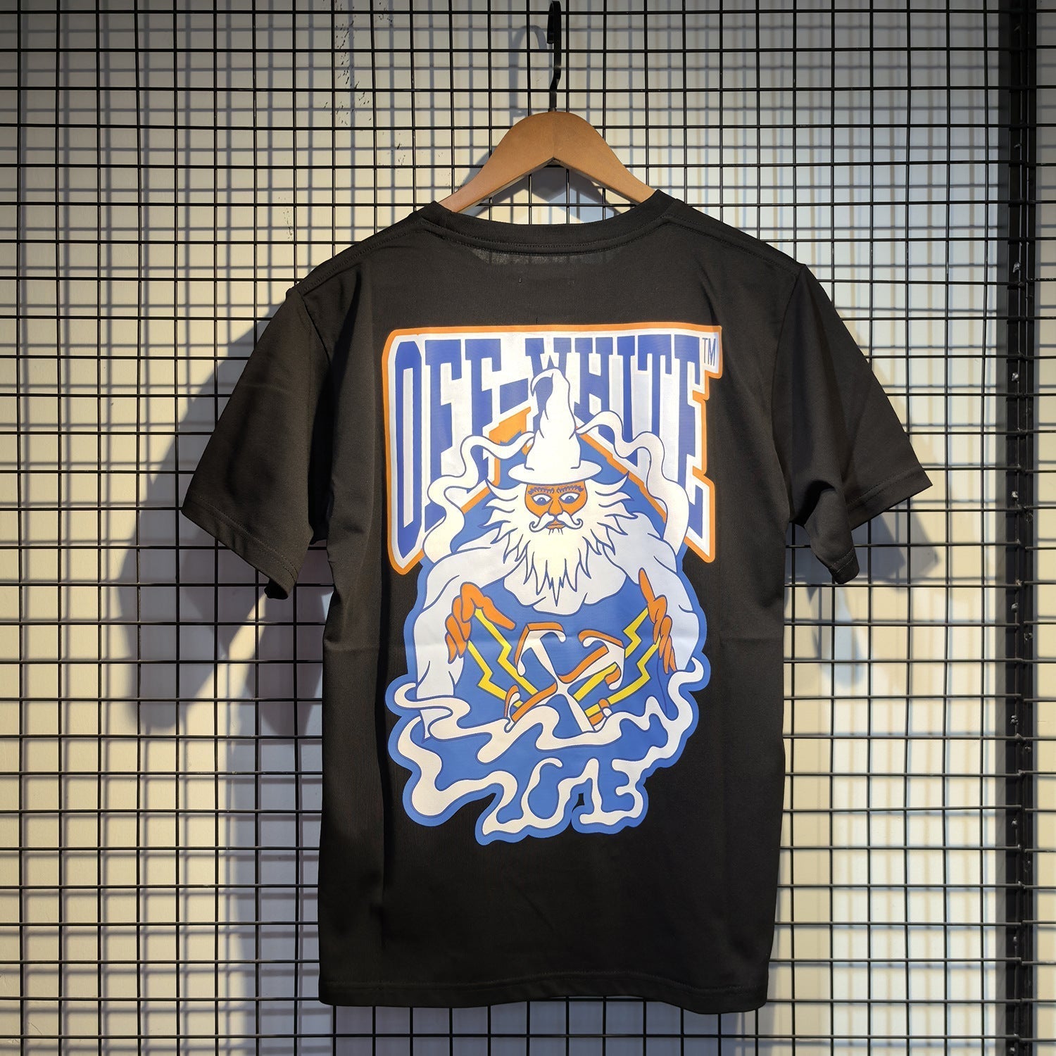 Off White T Shirts OW Magic Old Man Pattern Crew Neck Pullover Short Sleeves