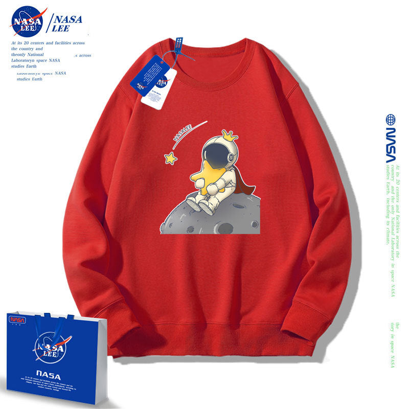 Nasa Children Hoodie Nasa Sweater Children'S Clothing Autumn Loose Round Neck Base