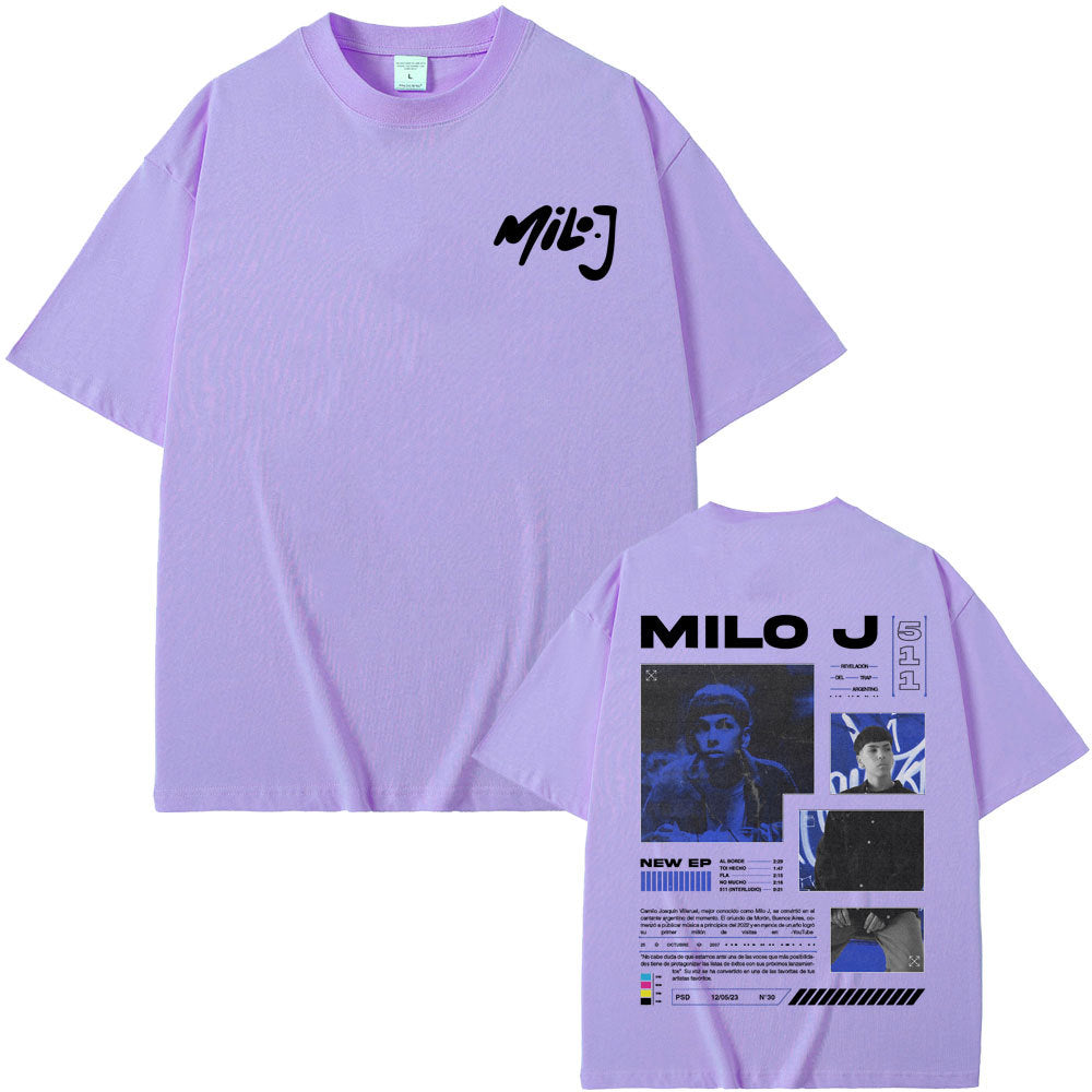 Rapper Milo J 511 Album Double Sided Print T Shirt Men Women