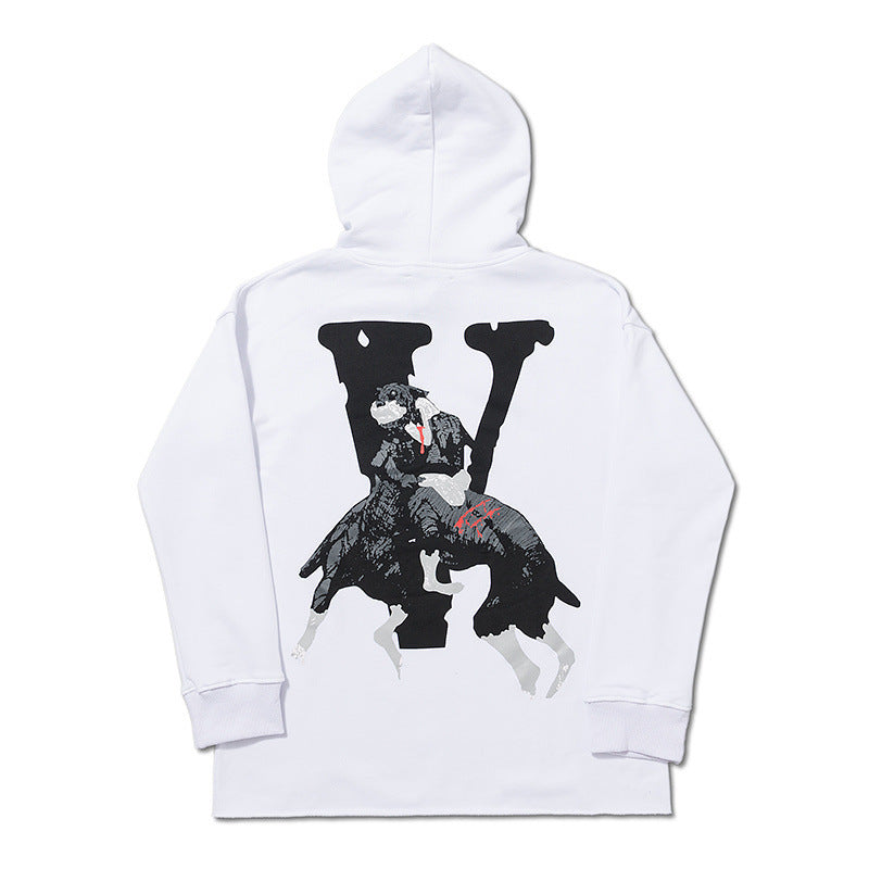 Vlone Hoodie Big V Men And Women Loose Hoodie Coat