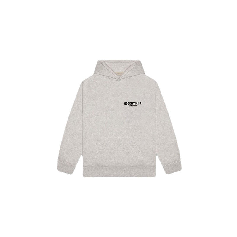 Fog Essentials Hoodie Sweater Black Letters Flocking