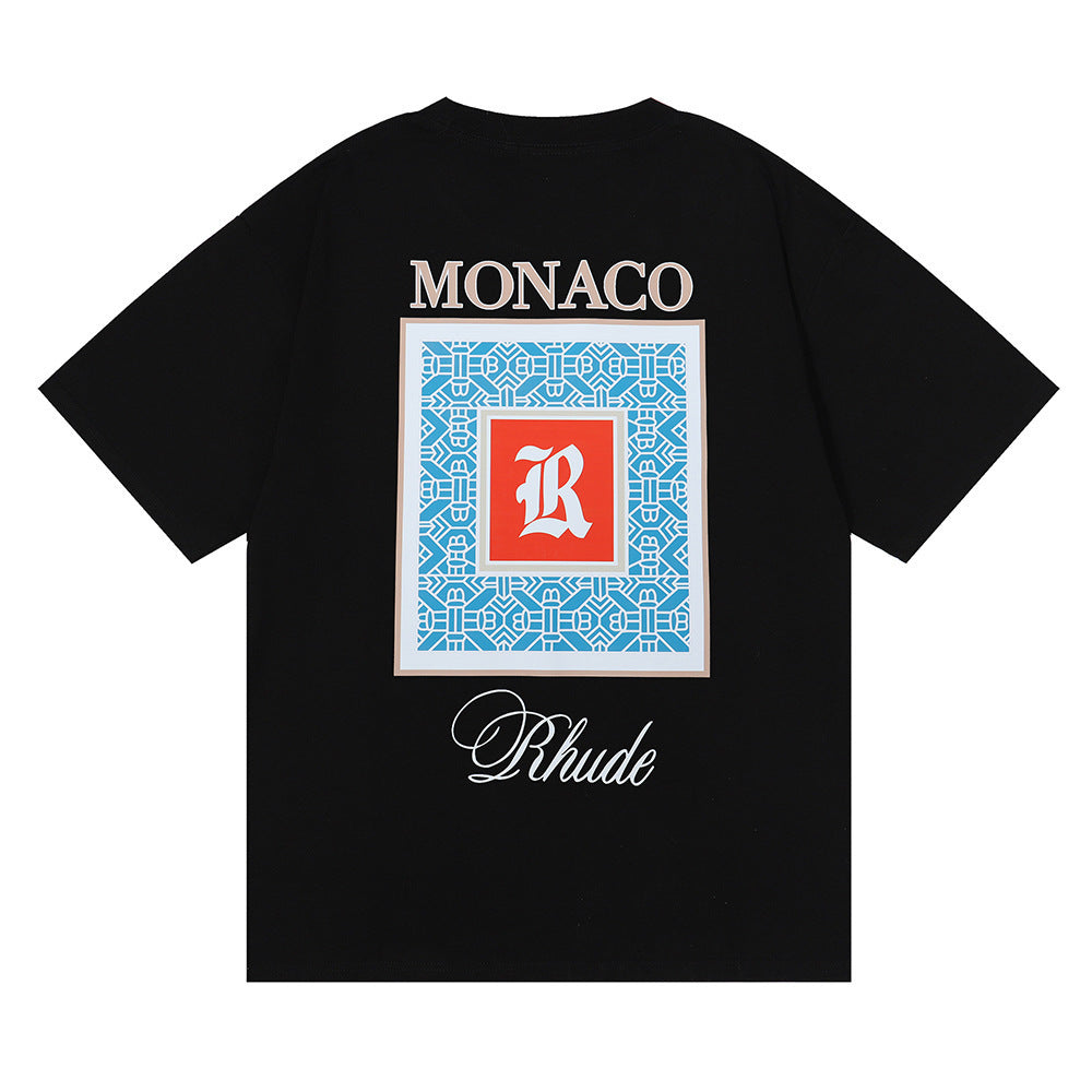 Rhude T Shirt Moroccan Micro Printed Short Sleeve T-Shirt