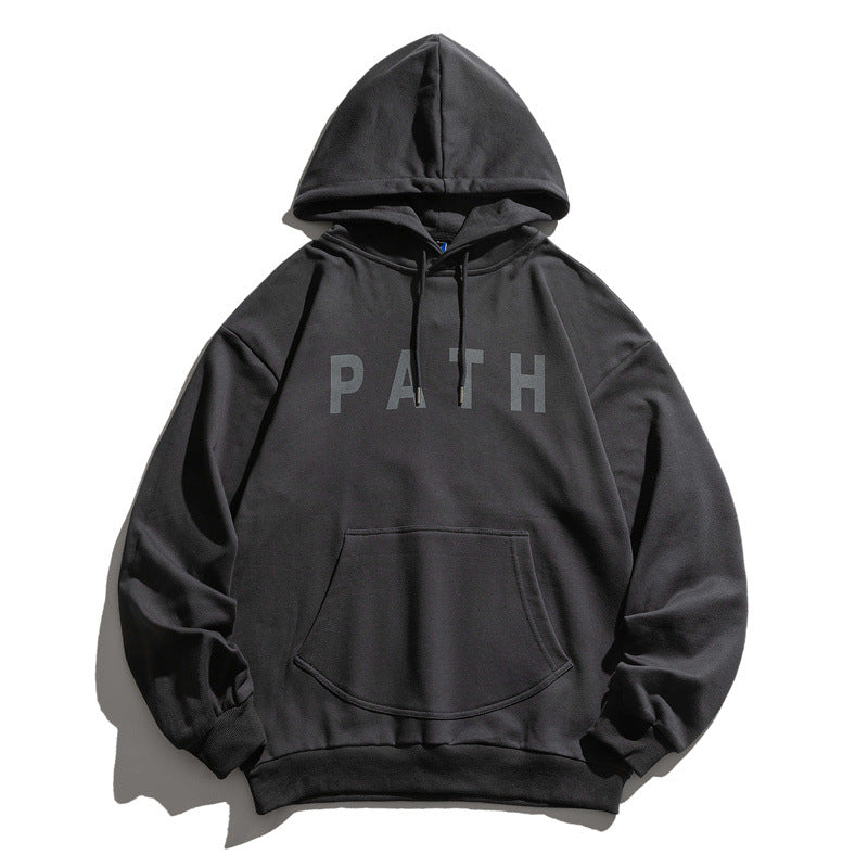 Autumn Hooded Sweaters Menswear Loose round Neck