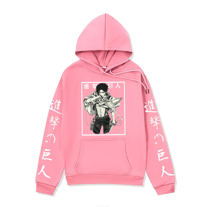 Anime Hoddies Autumn and Winter Fleece-Lined Hoodie Attack on Titan Coat