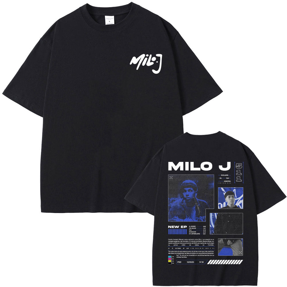 Rapper Milo J 511 Album Double Sided Print T Shirt Men Women