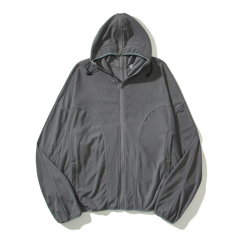 Kanye West Sunday Service Hoodie Niche Shearing Machine Wind Polar Fleece Cardigan Hoodie Loose