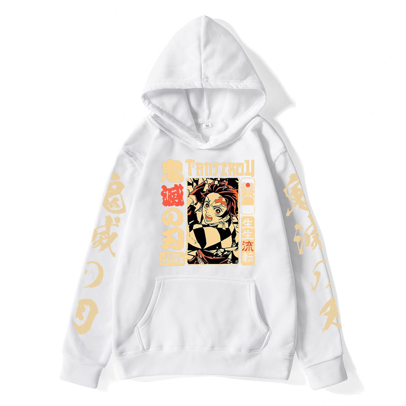 Anime Hoddies Anime Kimetsu No Yaiba Sweatshirt Autumn and Winter Fleece Hoodie