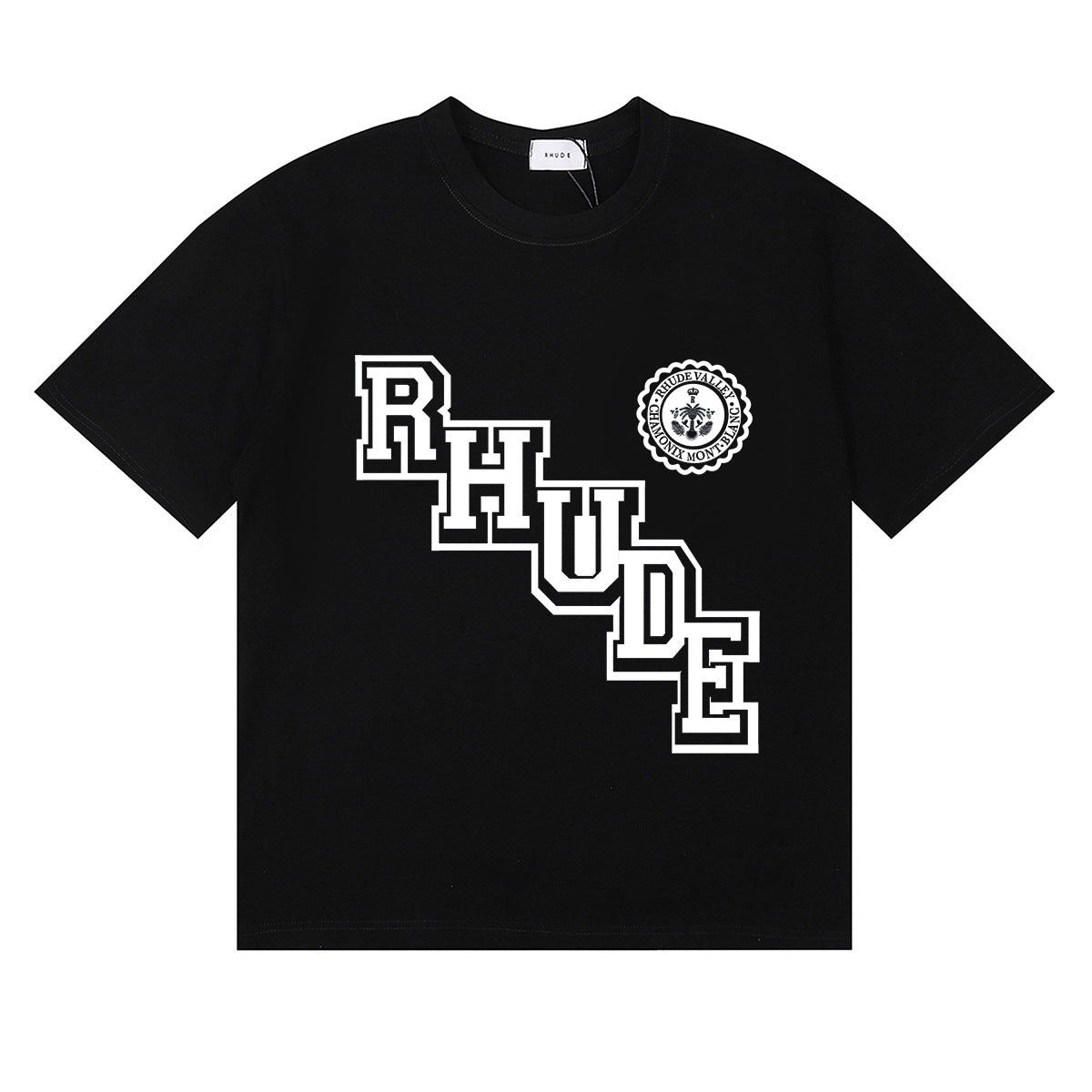 Rhude T Shirt Ski Theme Letter Print Short Sleeve T-Shirt