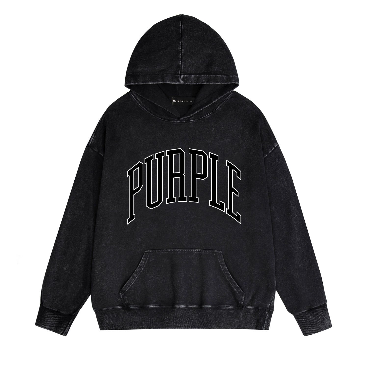 Purple Brand Distressed Hoodie Fashion Old Loose Hooded Sweater