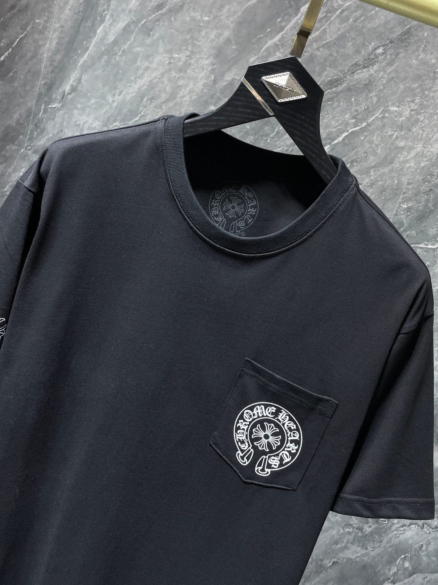 Chh Chrome Hearts T Shirts Rainbow gradual change Horseshoe Sanskrit Casual Short Sleeve T-Shirt