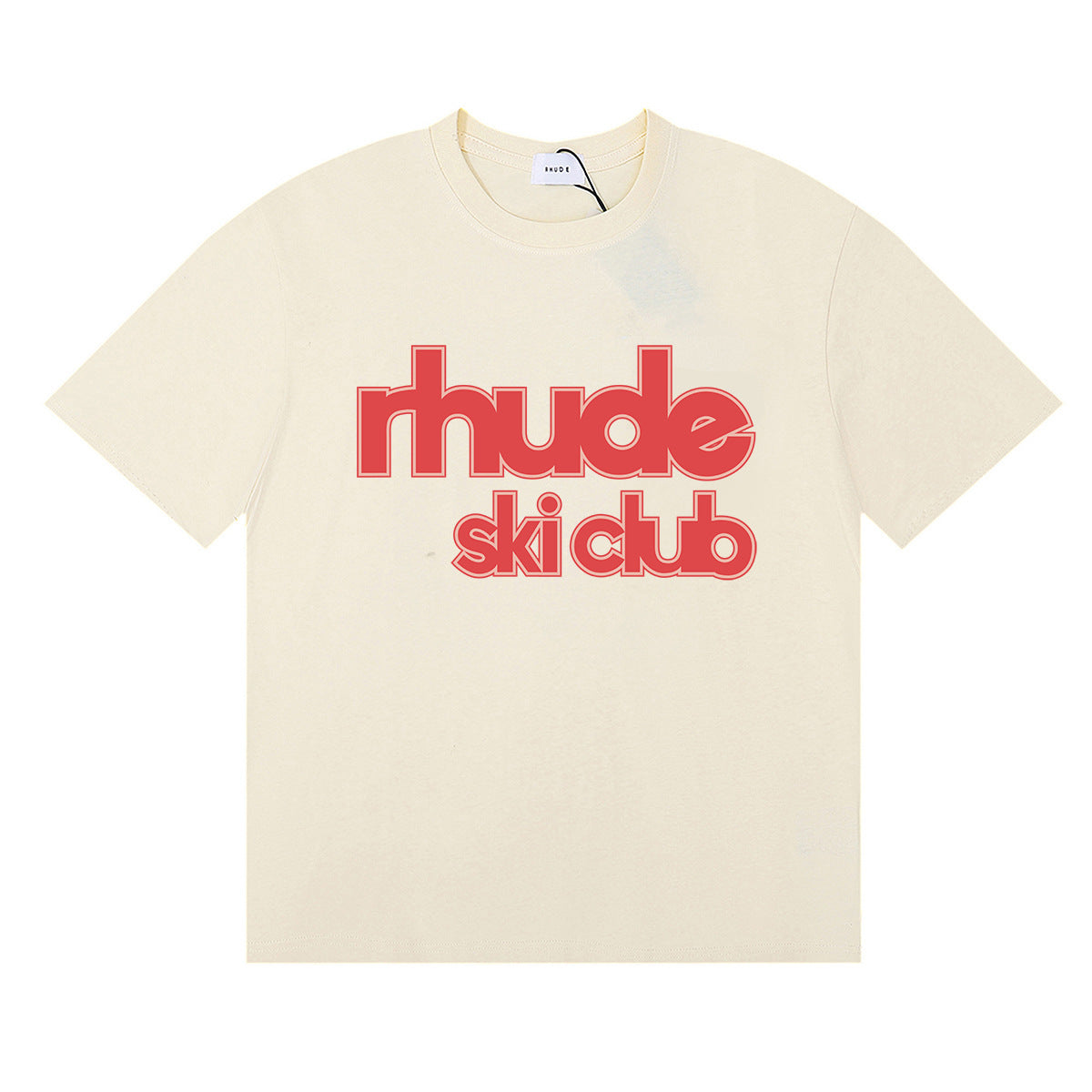 Rhude T Shirt Micro Label Letter Skull Print Short Sleeve T-Shirt
