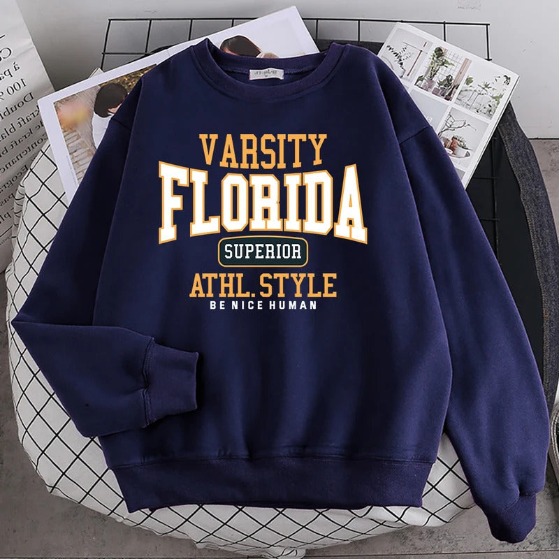 Trend Casual Woman Pullover Florida Superior Athl Hoodie