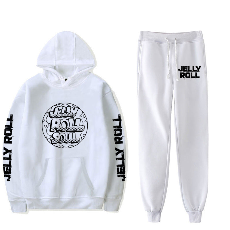 Jelly Roll Hoodie Jelly Roll Peripheral Printed Sweater Sports Two-Piece Suit