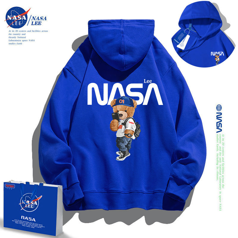 NASA Children Hoodie NASA Joint Name Children Sweater Hooded Bear Loose Thick