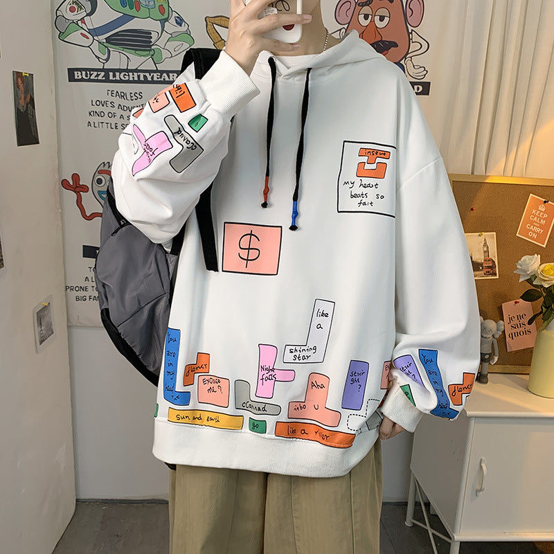 Men's Hoodie Loose Print