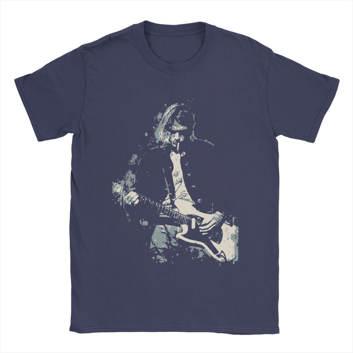 Men's Kurt Cobain Guitar T Shirts Cotton Clothes Amazing