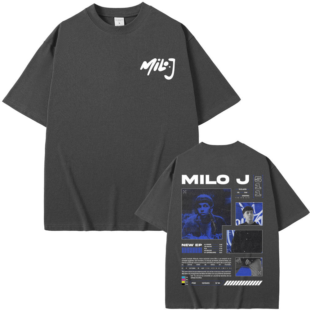Rapper Milo J 511 Album Double Sided Print T Shirt Men Women