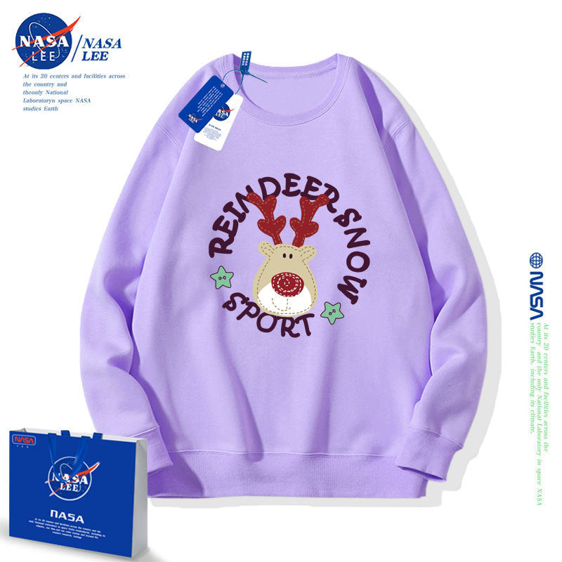 Nasa Children Hoodie Nasa Joint-Name Sweater Autumn Round Neck Loose Casual