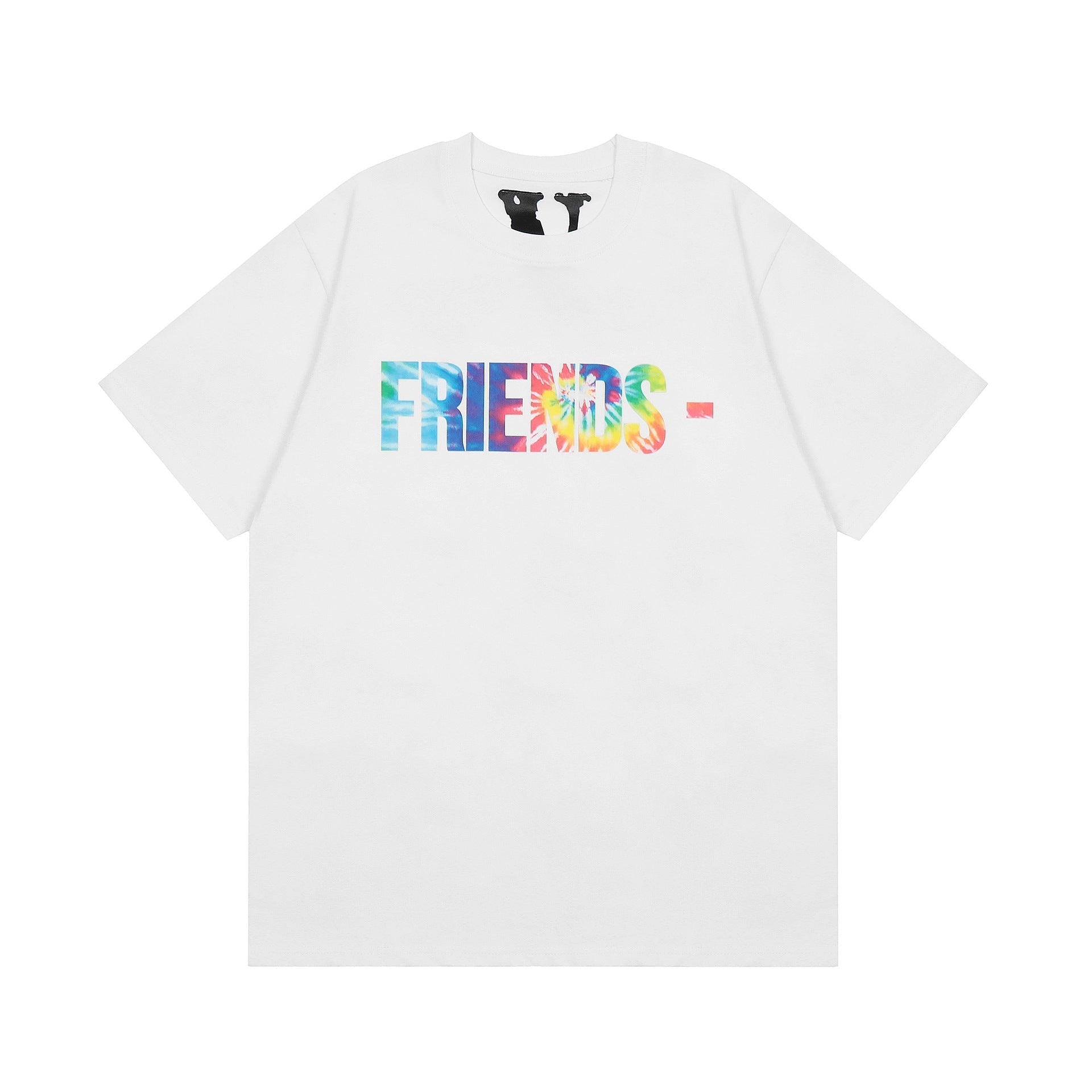 Vlone T Shirt Spring and Summer Big V Pattern Crew Neck