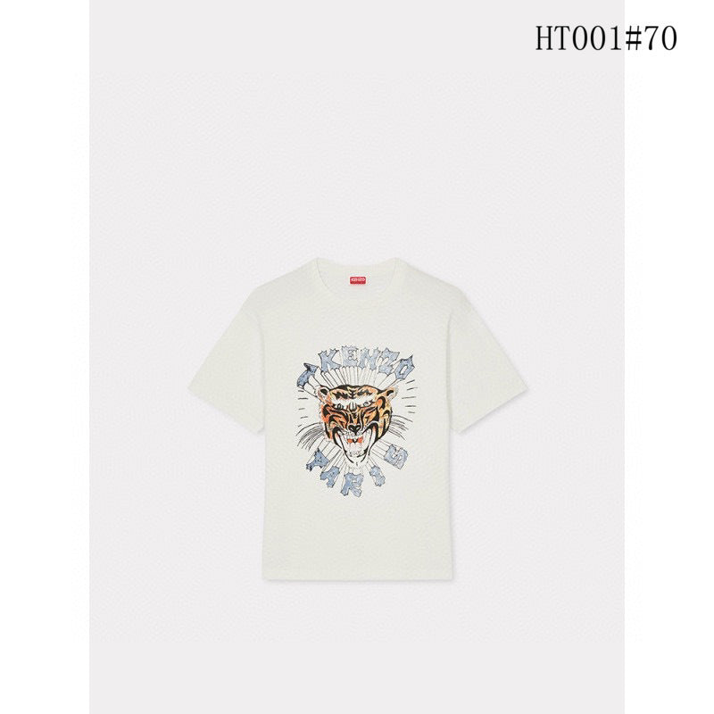 KENZO T Shirt Summer Tiger Head Casual
