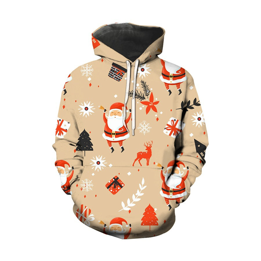 Adolesence Sweatshirt Christmas Element 3D Sweater Digital Printing Hoodie