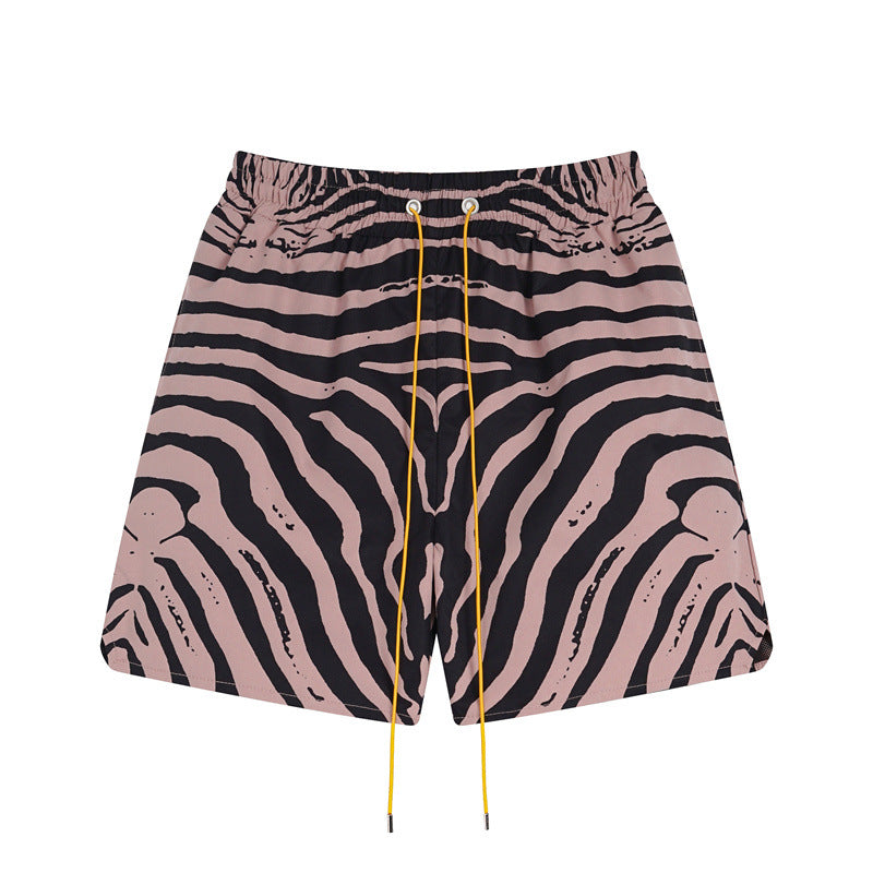Rhude T Shirt Zebra Letter Embroidery Casual Short Sleeve Shirt, Shorts