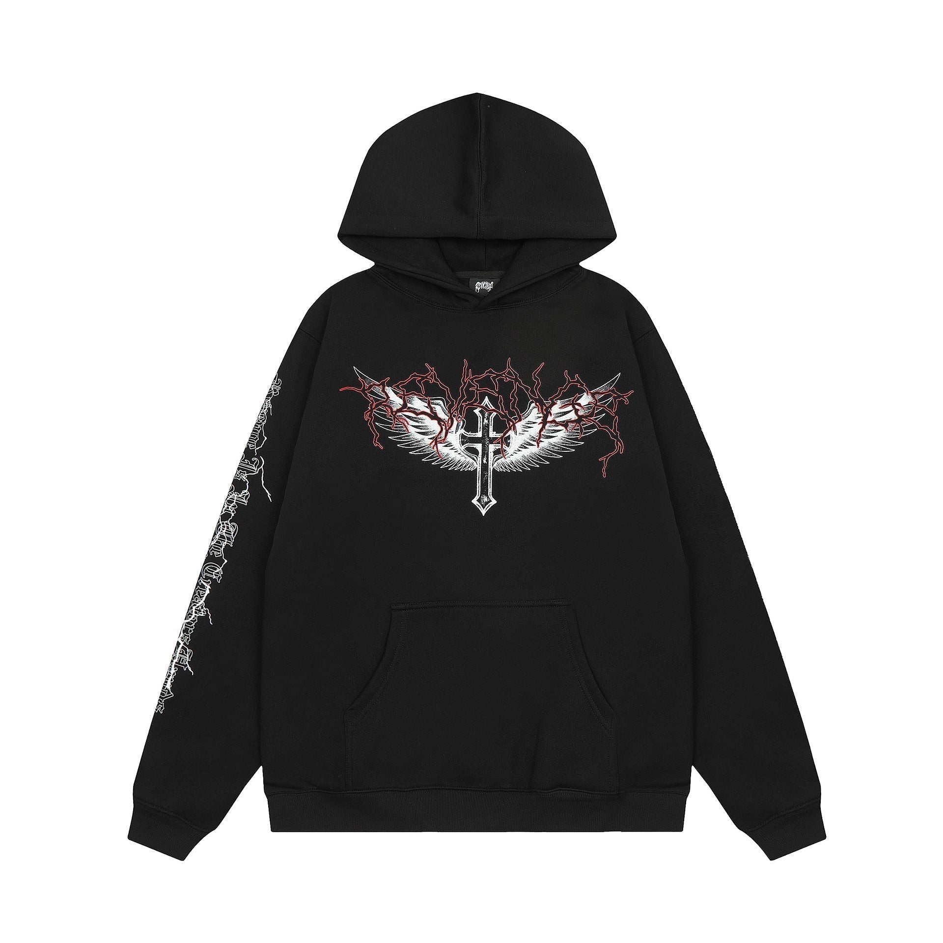Hellstar Hoodie Lightning Wings Printing Skull