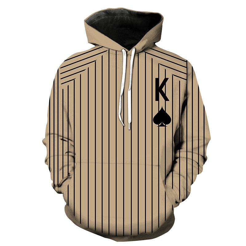 Adolescence Sweatshirt Hoodie Striped Printed round Neck