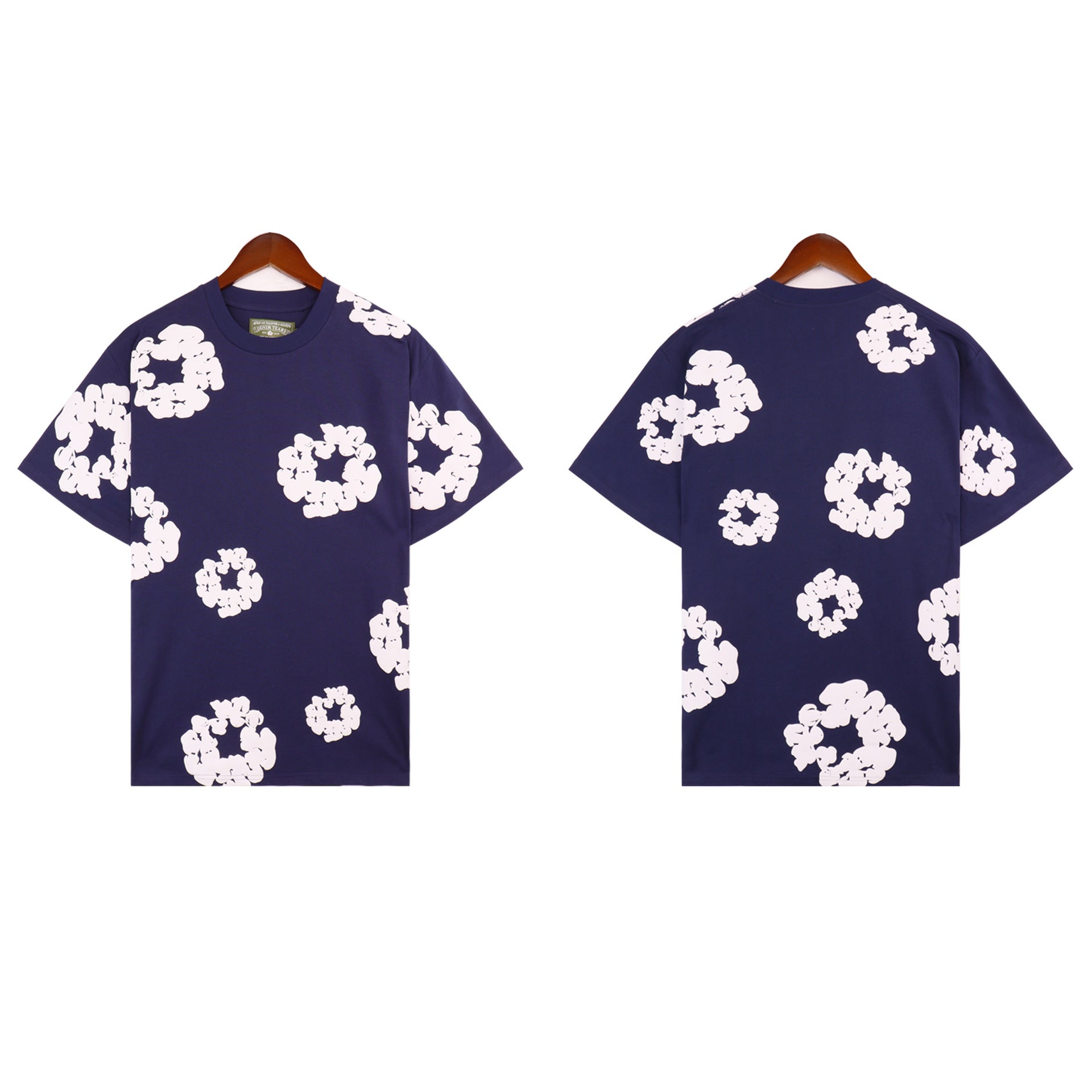 Denim Tears T Shirts Kapok Puff Print Short Sleeve T-shirt